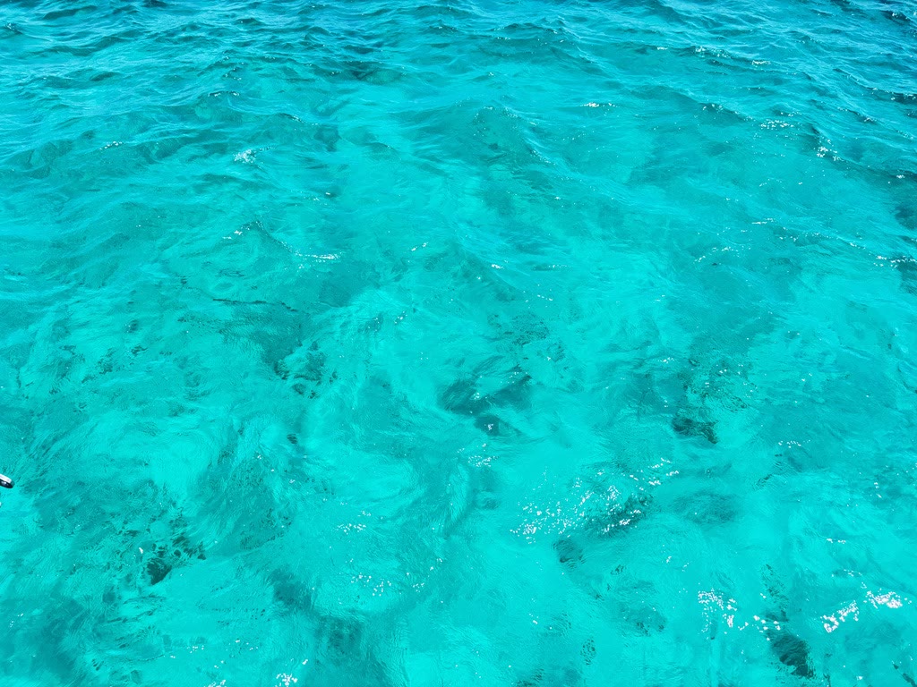 The water off Anguilla, turquoise and perfectly clear