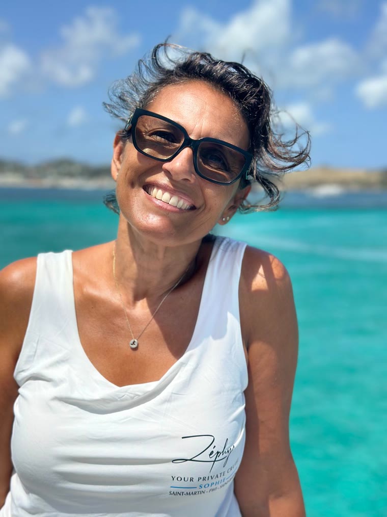 Sophie à bord de Zéphyr