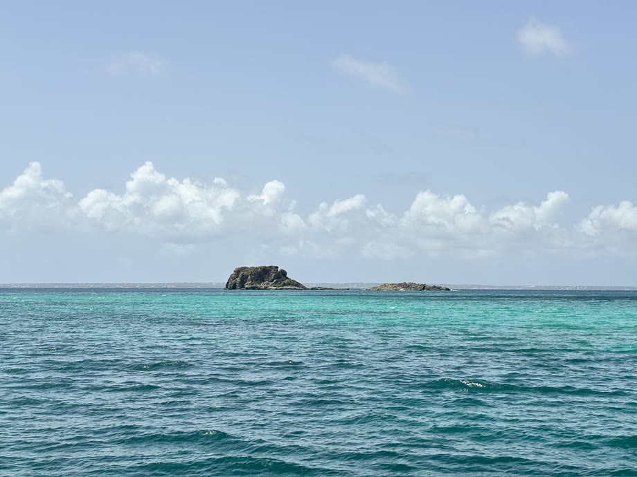Créole Rock seen from Grand-Case Bay