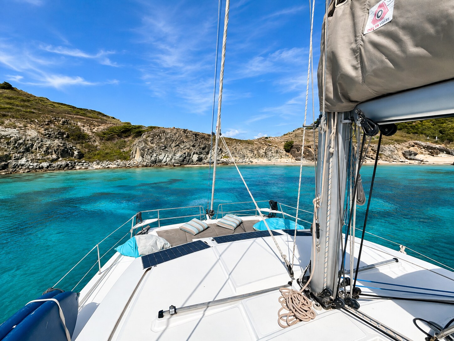 Zephyr at anchor in Colombier Bay, Saint Barthélemy