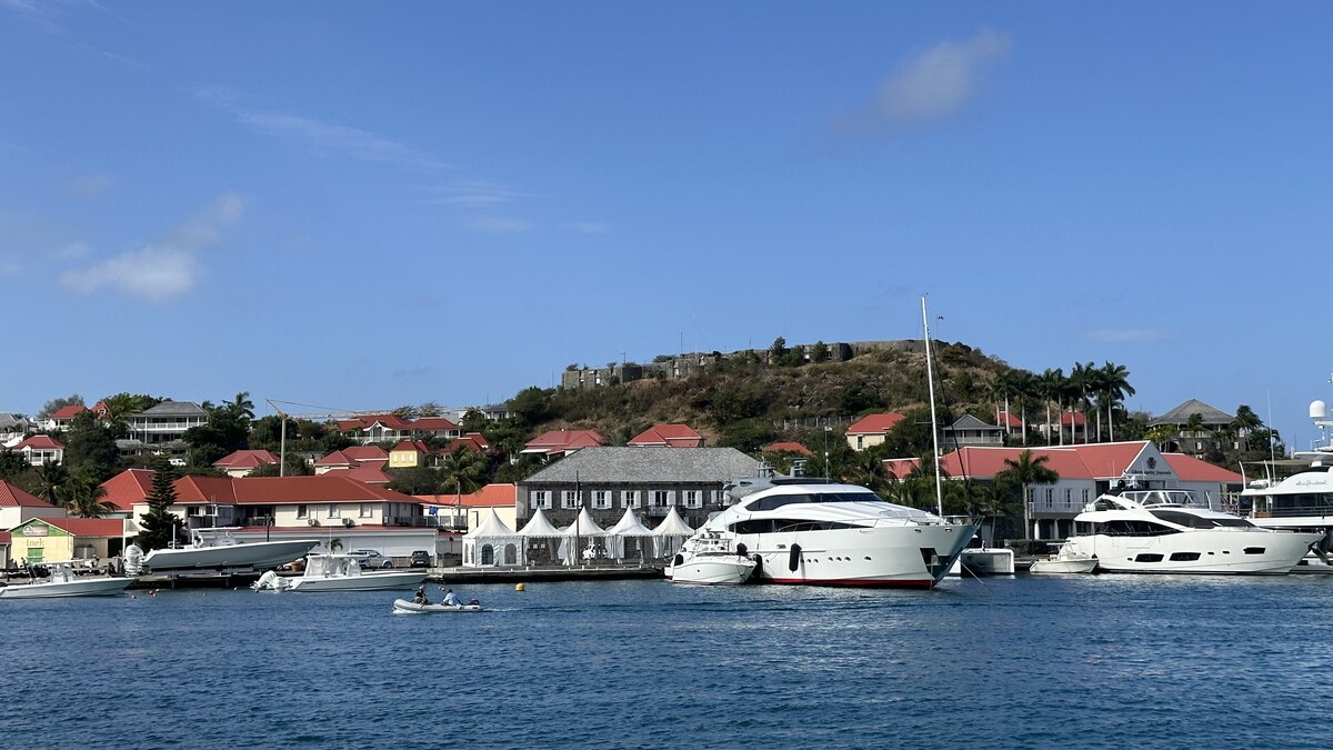 Gustavia harbour and its red roofs, Saint Barthélemy