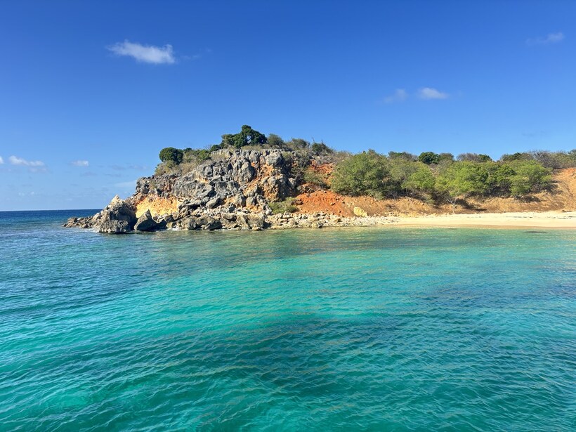 The island of Tintamarre seen from the sea